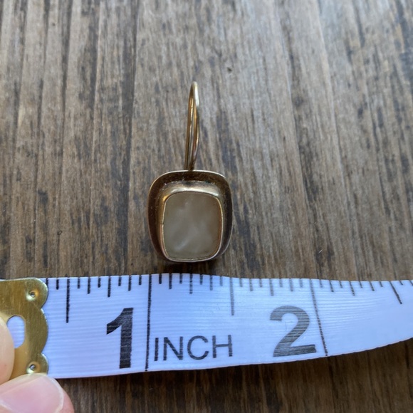 Vintage Amy Faust Sea Glass & Sterling Silver Wire Earrings - Picture 8 of 12